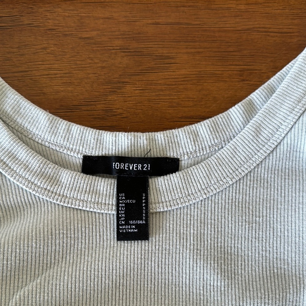 Forever 21 Mint Green Ribbed Tank with Adjustable Sides - Picture 2 of 5
